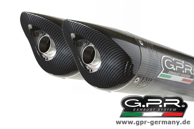 GPR TIBURON POPPY DUCATI HYPERMOTARD 1100 - 1100 EVO 2007/12 DUAL SLIP-ON